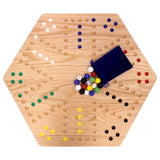 Aggravation Wahoo Marble Board Game, Double-Sided, Hand Painted