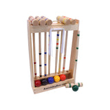 Amish-Made Deluxe Maple-Wood Croquet Game Set, 6 Player