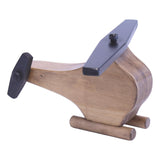 Wooden Helicopter Toy with Spinning Propeller, Child-Safe Finish