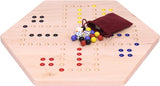 Aggravation Wahoo Marble Board Game, Double-Sided, Hand Painted
