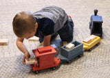 Large Wooden 40" Toy Train Play Set, Kid-Safe Finish, Amish-Made