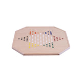 Aggravation and Chinese Checkers Combo Game Board Set - 25" Wide - Maple Wood - with Large 1" Marbles and Dice