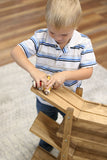 Amish-Made Wooden Double Car Roller Racetrack Toy