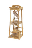 Pyramid Marble Tower Run Wooden Toy - 39" High - Pack of Marbles Included