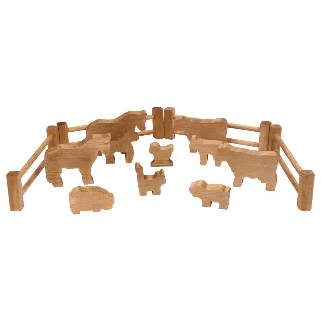 Wooden Toy Farm Animal Set