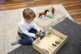 Amish-Made Toy Wooden Mini Stockyard