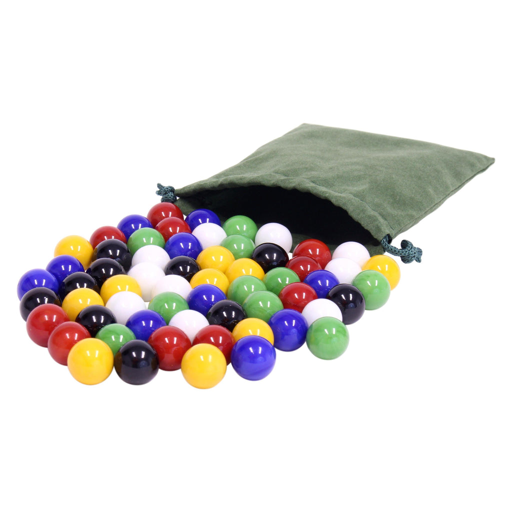 Bag of 60 Glass Marbles for Chinese Checkers, 5/8" (16mm) Diameter