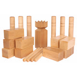 Amish-Made Deluxe Maple Hardwood Kubb Game with Protective Finish