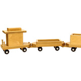 Amish-Made Large Wooden 40" Freight Train Toy Set, Kid-Safe Finish