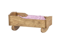 Amish-Made Wooden Doll Cradle for 18" Dolls, "Rebekah's Collection"