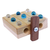 Amish-Made Wooden Travel Tic Tac Toe Game