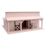 Amish-Made Large Wooden Western Horse Barn Toy
