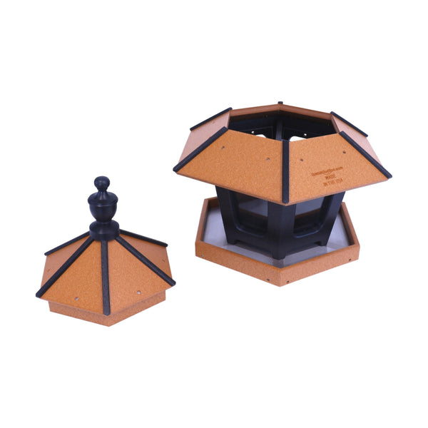 Gazebo Bird Feeder Triple Compartment, PostMount