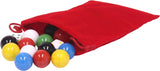 AmishToyBox.com Game Bag of 28 Extra-Large Glass Marbles (1" Diameter) and 6 Dice for Aggravation Game