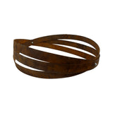 Rustic Hanging Plant Holder, Made with Reclaimed Whiskey Barrel Rings
