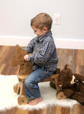 AmishToyBox.com Wooden Riding Horse Toddler Ride-on Toy, Amish-Made