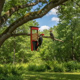 Pileated Woodpecker Suet Bird Feeder, Holds 2 Suet Cakes, Made With Poly Lumber