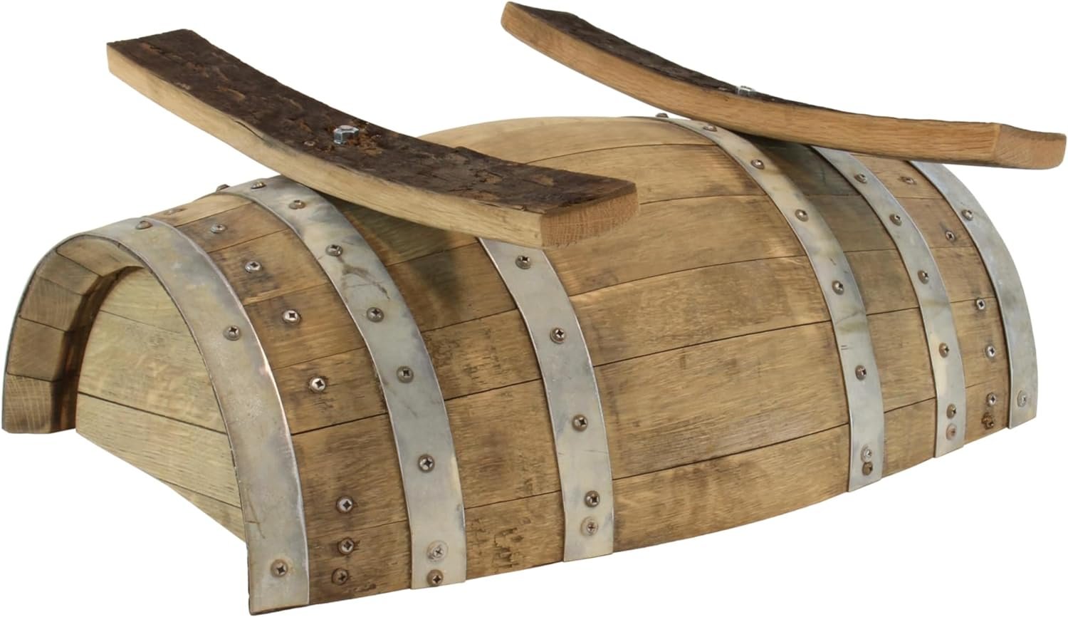 indoor whiskey barrel planter Amishtoybox.com Rustic Planter, Made from Real Wooden Whiskey Barrels, White Oak, Indoor or Outdoor