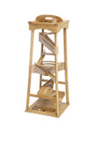 Amish-Made Pyramid Marble Tower Run Wooden Toy - 39" High - Pack of Marbles Included