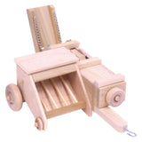 Amish-Made Wooden Hay Baler Toy with Folding Bale Chute