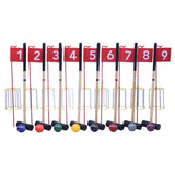 Deluxe Flag Croquet Golf Game Set with Duffel Carry Bag