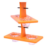 Deluxe Triple Deck Jelly-Cup Oriole Feeder with Orange Holder Pegs, Amish-Made