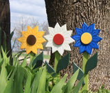 NEW! Decorative Flower Stake for Outdoor Décor, Amish-Made with Poly Lumber, Sunflower