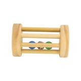 Wooden Baby Rattle Rolling Tumbler Toy, Montessori, Amish-Made