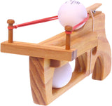 Amish-Made Wooden Ping-Pong Rubberband Gun Toy