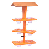 Deluxe Triple Deck Jelly-Cup Oriole Feeder with Orange Holder Pegs, Amish-Made
