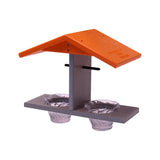 AmishToyBox.com Oriole Bird Feeder, Double-Cup Jelly Oriole Feeder with Pegs for Orange Halves