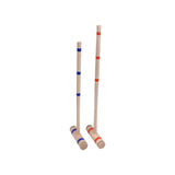 Deluxe 6-Player Maple Wood Croquet Set with Wooden Holder