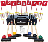 Deluxe Flag Croquet Golf Game Set with Duffel Carry Bag