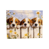 AmishToyBox.com Children's Puzzle - 20pc. Cute Barnyard Babies - Amish-Made - Floor Puzzle (Puppy with Chicks)