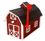 Amish-Made Wooden Mailbox, Dutch Barn Style, Post-Mount
