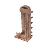Wooden Marble Launcher Toy with Glass Marbles, Amish-Made