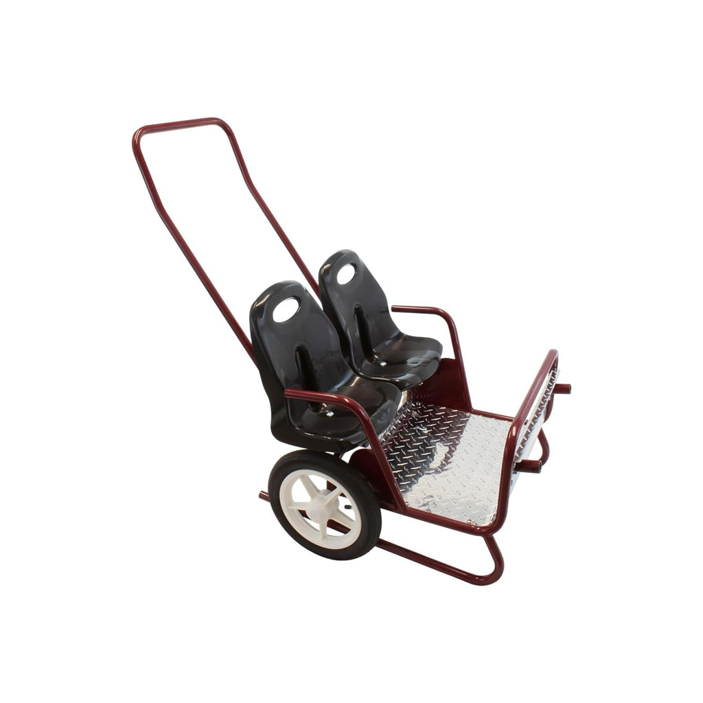 Lollipop Express Double Stroller-Cart Combo, Easily Converts From Stroller to Horsey Cart, Play Harness Included