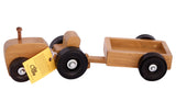 Amish-Made Wooden Tractor and Wagon Toy, Small