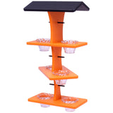 Deluxe Triple Deck Jelly-Cup Oriole Feeder with Orange Holder Pegs, Amish-Made