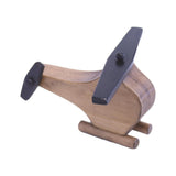 Wooden Helicopter Toy with Spinning Propeller, Child-Safe Finish