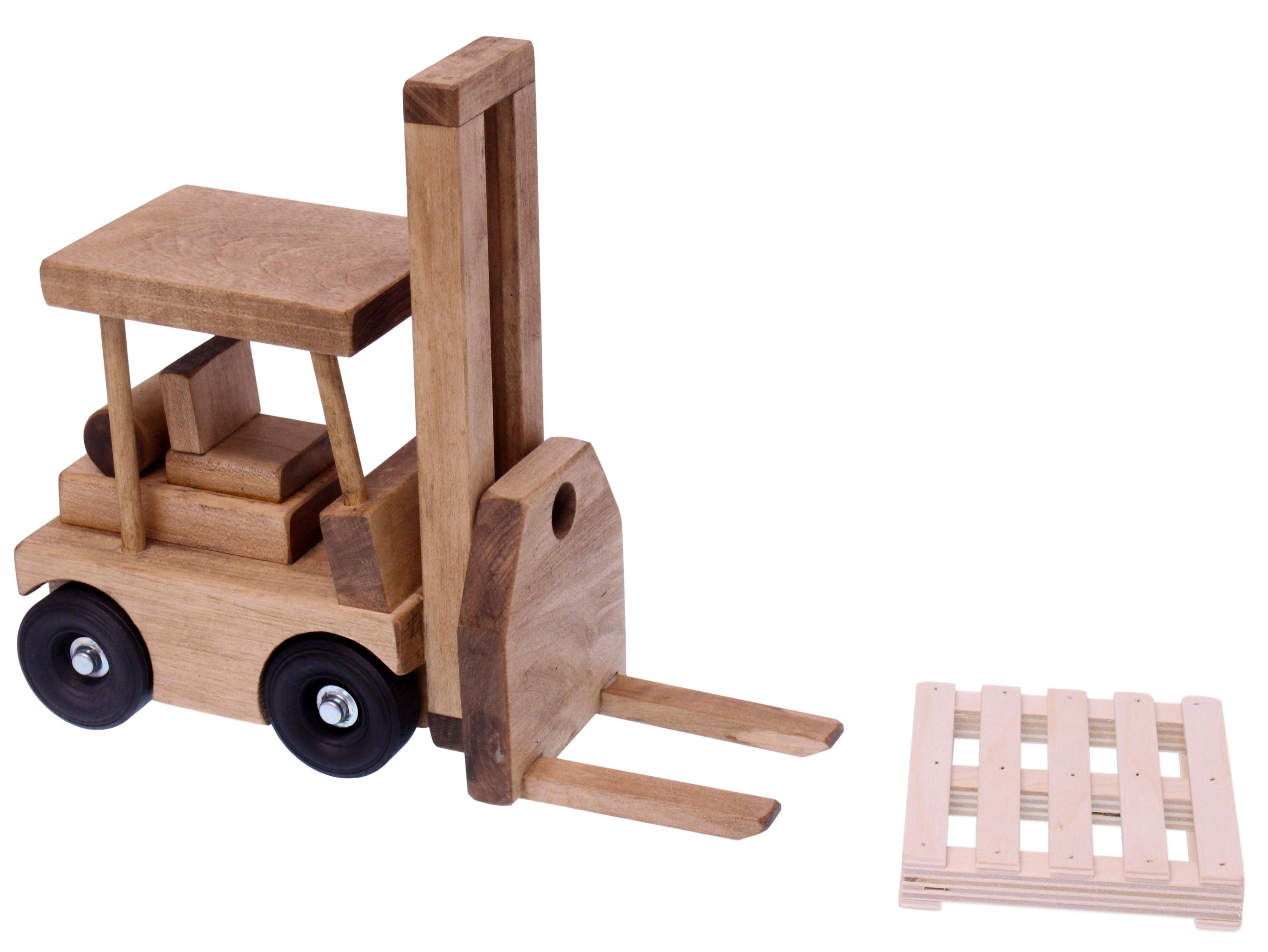 Wooden Forklift Truck Toy AmishToyBox
