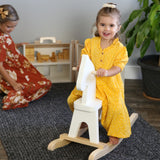 Wooden Rocking Horse Toddler Toy, Amish-Made, Child-Safe Finish