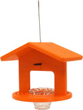 New Design! Oriole Bird Feeder, Poly Lumber Hanging Round Oriole Jelly and Orange Feeder with Grooves for Grip, Single Cup