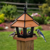 Gazebo Bird Feeder - Triple Compartment, Post-Mount