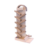Wooden Marble Launcher Toy with Glass Marbles, Amish-Made