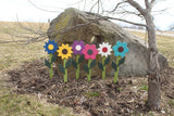 Decorative Flower Stake for Yard and Garden Décor, Amish-Made with Poly Lumber, Daisy