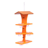 Deluxe Triple Deck Jelly-Cup Oriole Feeder with Orange Holder Pegs, Amish-Made