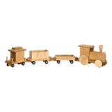 Large Wooden 40" Toy Train Play Set, Kid-Safe Finish, Amish-Made
