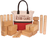 Amish-Made Deluxe Maple Hardwood Kubb Game with Clear Protective Finish, Regulation Size
