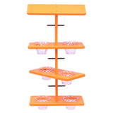 Deluxe Triple Deck Jelly-Cup Oriole Feeder with Orange Holder Pegs, Amish-Made